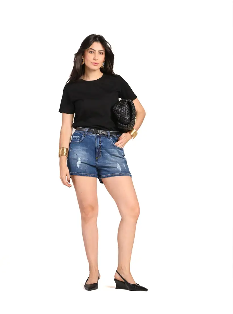 Shorts Jeans Distritado